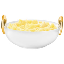 Load image into Gallery viewer, 10.75" Ceramic Bowl With Gold Loop Handle
