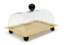 Load image into Gallery viewer, Rectangle Cake Dome Gold with Ball Knob - 10.2"L