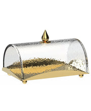 Load image into Gallery viewer, Rectangle Cake Tray with Dome and Marble Knob, 10"L x 7.2"W x 6"H
