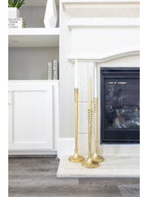 Load image into Gallery viewer, Spiral Design Gold Geometric Candlestick
