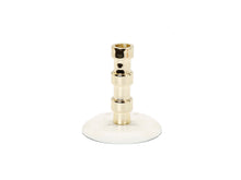 Load image into Gallery viewer, Gold Taper Candle Holder On Marble Base - Medium