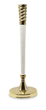 Load image into Gallery viewer, White And Gold Taper Candle Holder - Medium