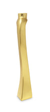 Load image into Gallery viewer, Set of 2 Gold Dimensional Taper Candle Holders