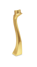 Load image into Gallery viewer, Set of 2 Gold Dimensional Taper Candle Holders