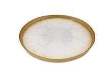 Load image into Gallery viewer, Set of 4 Crystal Glass Plates with Gold Border