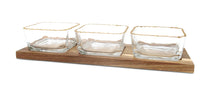 Load image into Gallery viewer, 3 Bowl Relish Dish Wooden Base