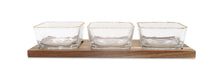 Load image into Gallery viewer, 3 Bowl Relish Dish Wooden Base