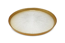 Load image into Gallery viewer, Crystal Glass Platter with Gold Border