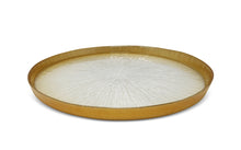 Load image into Gallery viewer, Crystal Glass Platter with Gold Border