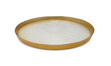 Load image into Gallery viewer, Crystal Glass Platter with Gold Border