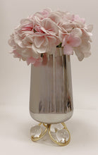 Load image into Gallery viewer, Silver Vase with Clear Ball Leg Base - 10.6"H