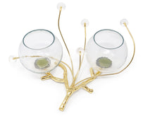 Load image into Gallery viewer, 2 Bowl Branch Centerpiece with Ball Design - 12.6"