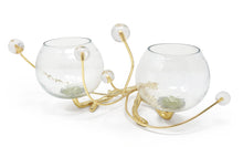 Load image into Gallery viewer, 2 Bowl Branch Centerpiece with Ball Design - 12.6"