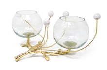 Load image into Gallery viewer, 2 Bowl Branch Centerpiece with Ball Design - 12.6"