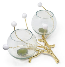 Load image into Gallery viewer, 2 Bowl Branch Centerpiece with Ball Design - 12.6"