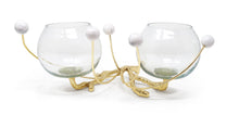 Load image into Gallery viewer, 2 Bowl Branch Centerpiece with Ball Design - 12.6"