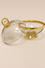 Load image into Gallery viewer, Jar with Gold Detail and Clear Ball Knob - 5.5"D