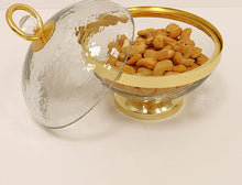 Load image into Gallery viewer, Jar with Gold Detail and Clear Ball Knob - 5.5"D