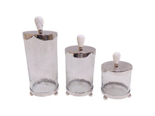 Load image into Gallery viewer, Glass Canister with Metal Lid and Marble Knob (3 Sizes)