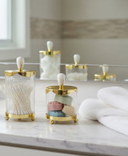 Load image into Gallery viewer, Glass Canister with Metal Lid and Marble Knob (3 Sizes)