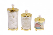 Load image into Gallery viewer, Glass Canister with Metal Lid and Marble Knob (3 Sizes)