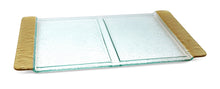 Load image into Gallery viewer, Glass 2 Sectional Tray with Gold Handles - 20.75"L