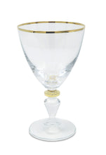 Load image into Gallery viewer, Set of 6 Water Glasses with Gold Accents