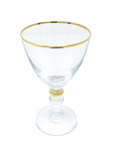 Load image into Gallery viewer, Set of 6 Water Glasses with Gold Accents
