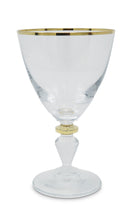 Load image into Gallery viewer, Set of 6 Water Glasses with Gold Accents