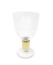 Load image into Gallery viewer, Set of 6 Water Glasses with Gold Detail Stem