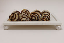 Load image into Gallery viewer, Marble Cake Plater with Glass Cover and Ball Knob - 10.4"L