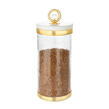 Load image into Gallery viewer, Canister with Marble Lid and Clear Ball Knob (3 Size Options)