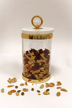 Load image into Gallery viewer, Canister with Marble Lid and Clear Ball Knob (3 Size Options)