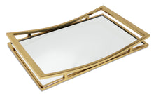 Load image into Gallery viewer, Rectangle Mirror Tray with Silver Walls (2 sizes)