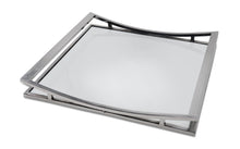 Load image into Gallery viewer, Square Mirror Tray with Silver Walls