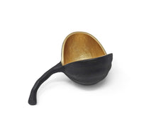 Load image into Gallery viewer, Set of 2 Black and Gold Nut Shaped Bowls