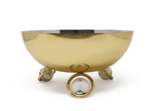 Load image into Gallery viewer, Salad Bowl Silver Inner Gold Outer with Ball Legs - 9.1"D