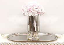Load image into Gallery viewer, Silver Vase with Clear Ball Leg Base - 10.6"H