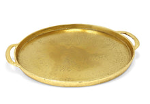 Load image into Gallery viewer, Gold Circular Serving Tray, 14.25"D