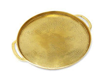 Load image into Gallery viewer, Gold Circular Serving Tray, 14.25"D