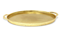 Load image into Gallery viewer, Gold Circular Serving Tray, 14.25"D