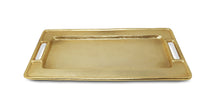 Load image into Gallery viewer, Gold Rectangle Serving Tray