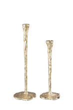 Load image into Gallery viewer, Gold Natural Taper Candle Holder, 2 sizes