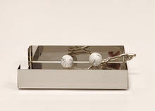 Load image into Gallery viewer, Tissue Holder Silver with Ball Legs - 9"L