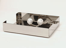 Load image into Gallery viewer, Tissue Holder Silver with Ball Legs - 9"L