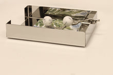 Load image into Gallery viewer, Tissue Holder Silver with Ball Legs - 9"L
