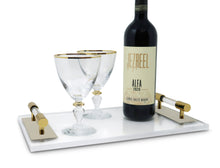 Load image into Gallery viewer, Set of 6 Water Glasses with Gold Accents