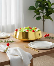 Load image into Gallery viewer, Gilded Salad Centerpiece Bowl