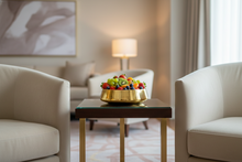 Load image into Gallery viewer, Gilded Salad Centerpiece Bowl