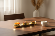Load image into Gallery viewer, Elegant Gold Triple Serving Dish